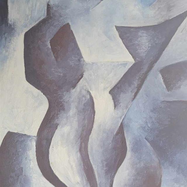 Abstract figure painting by Schlenk painter