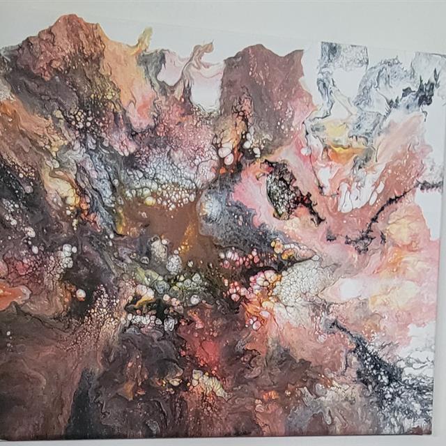 Fluid abstract painting by Doug Schlenker