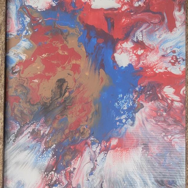 Bold abstract painting available by Doug Schlenker