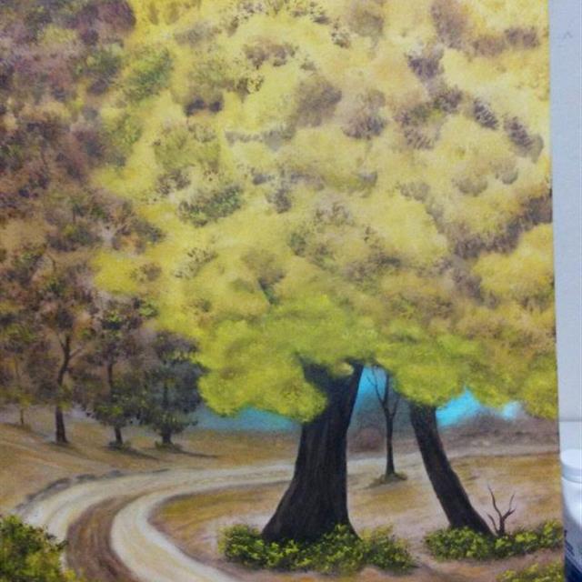 Meadow landscape painting by Douglas Allen Schlenker