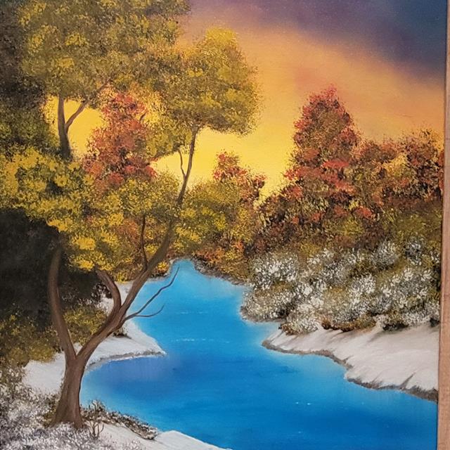 Sunset reflections canvas painting by Schlenk